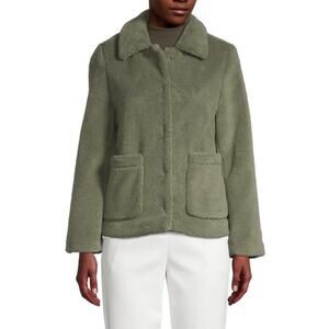 Rebecca Minkoff Olive Green Harley Teddy Jacket - Women's Medium